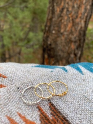 Fidget Ring • Anxiety Spinner Ring • Stackable Ring • Dainty Worry Ring • Everyday Jewelry • Minimal Modern Rings • Mixed Metal Ring - image2